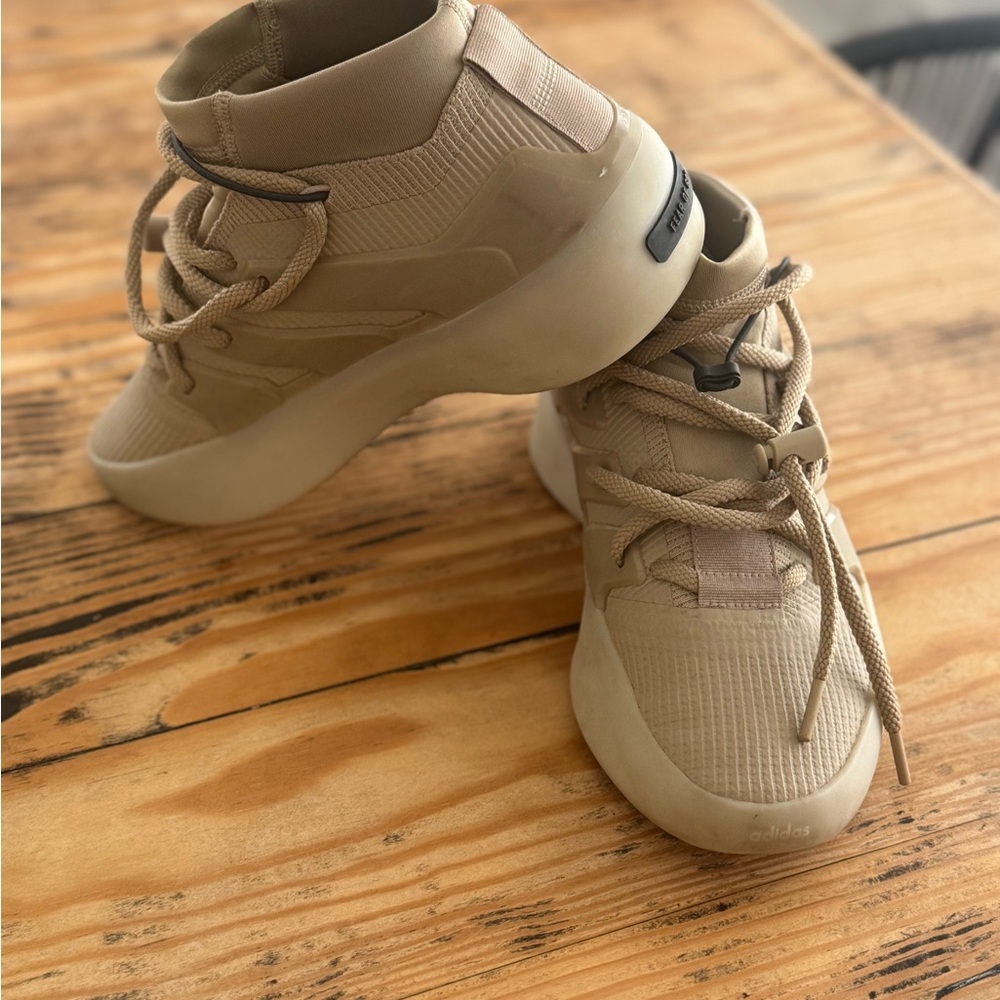 Fear of God Adidas Beige High-Top Sneakers